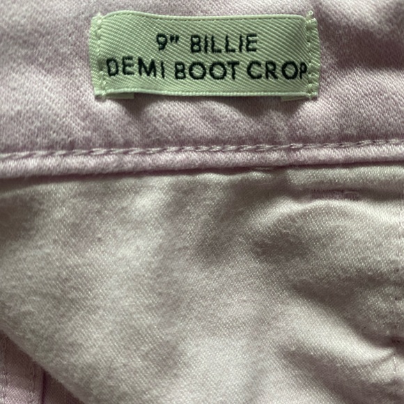 J. Crew Women’s 9”Billie Demi Boot Crop Denim Pants in Light Pink Size 28/6 - Picture 4 of 16